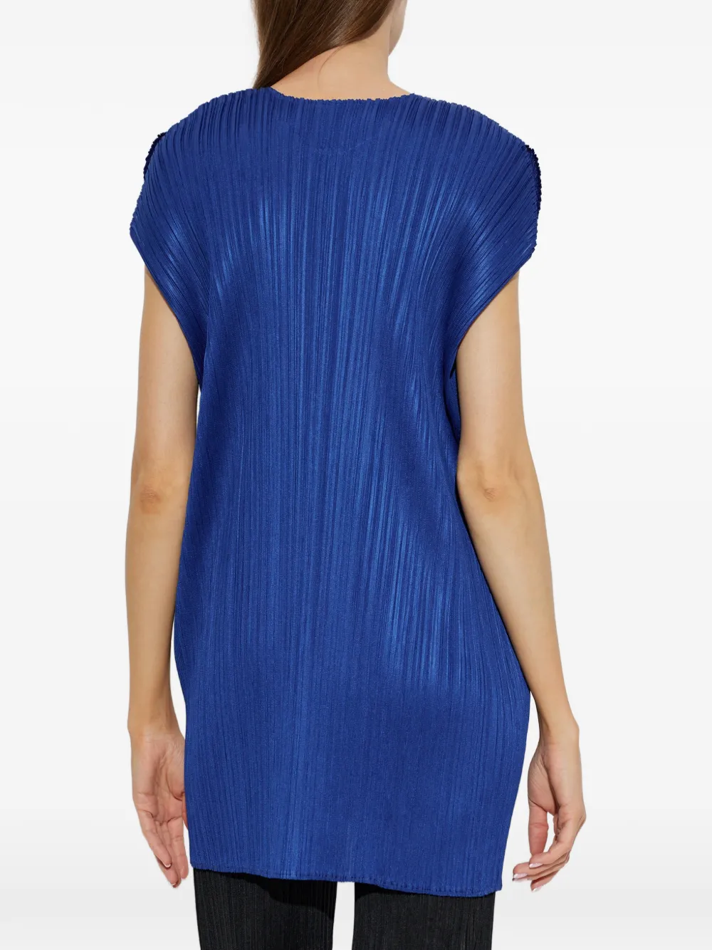 Pleats Please Issey Miyake July geplooide mini-jurk Blauw