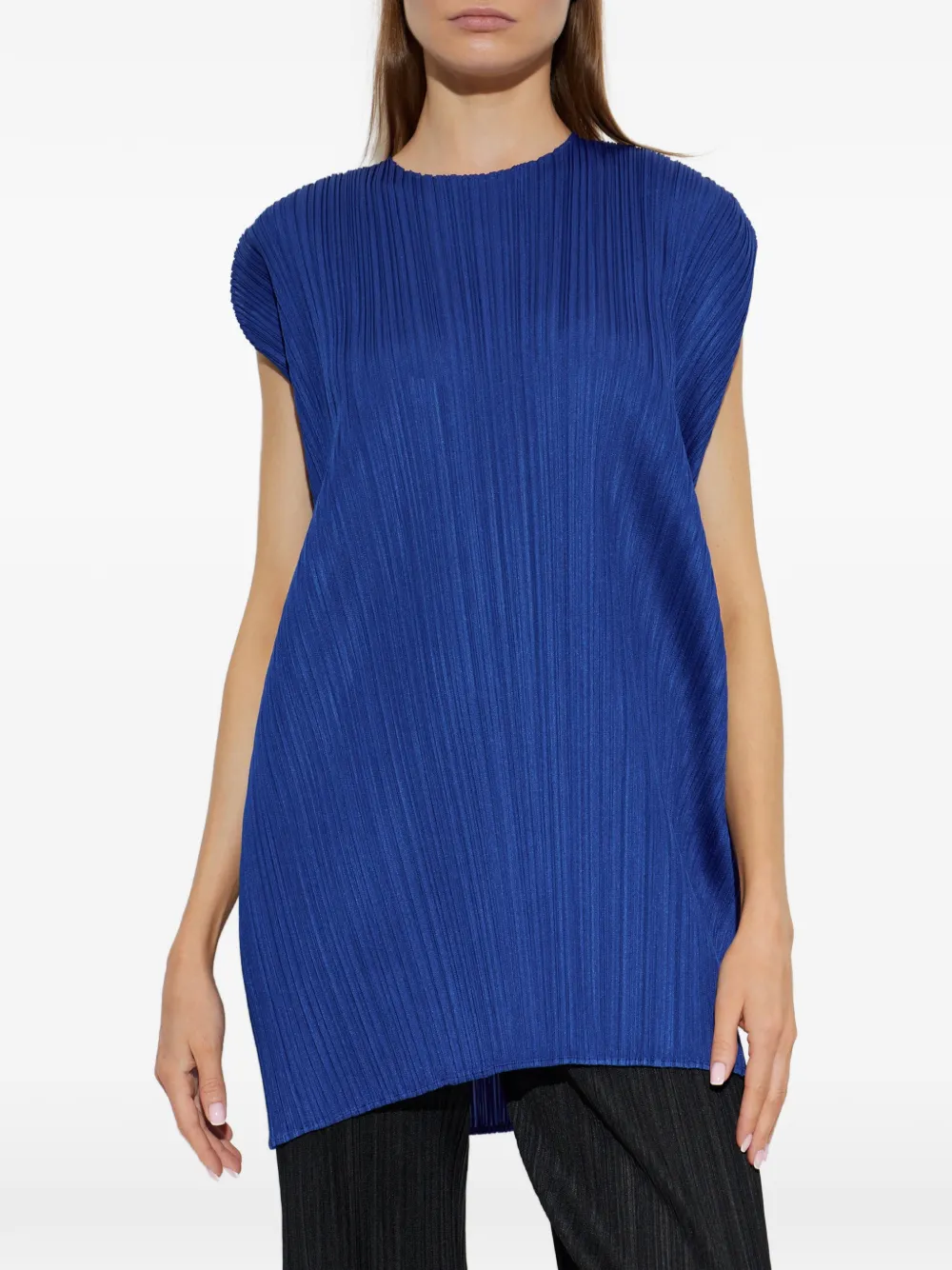 Pleats Please Issey Miyake July geplooide mini-jurk Blauw