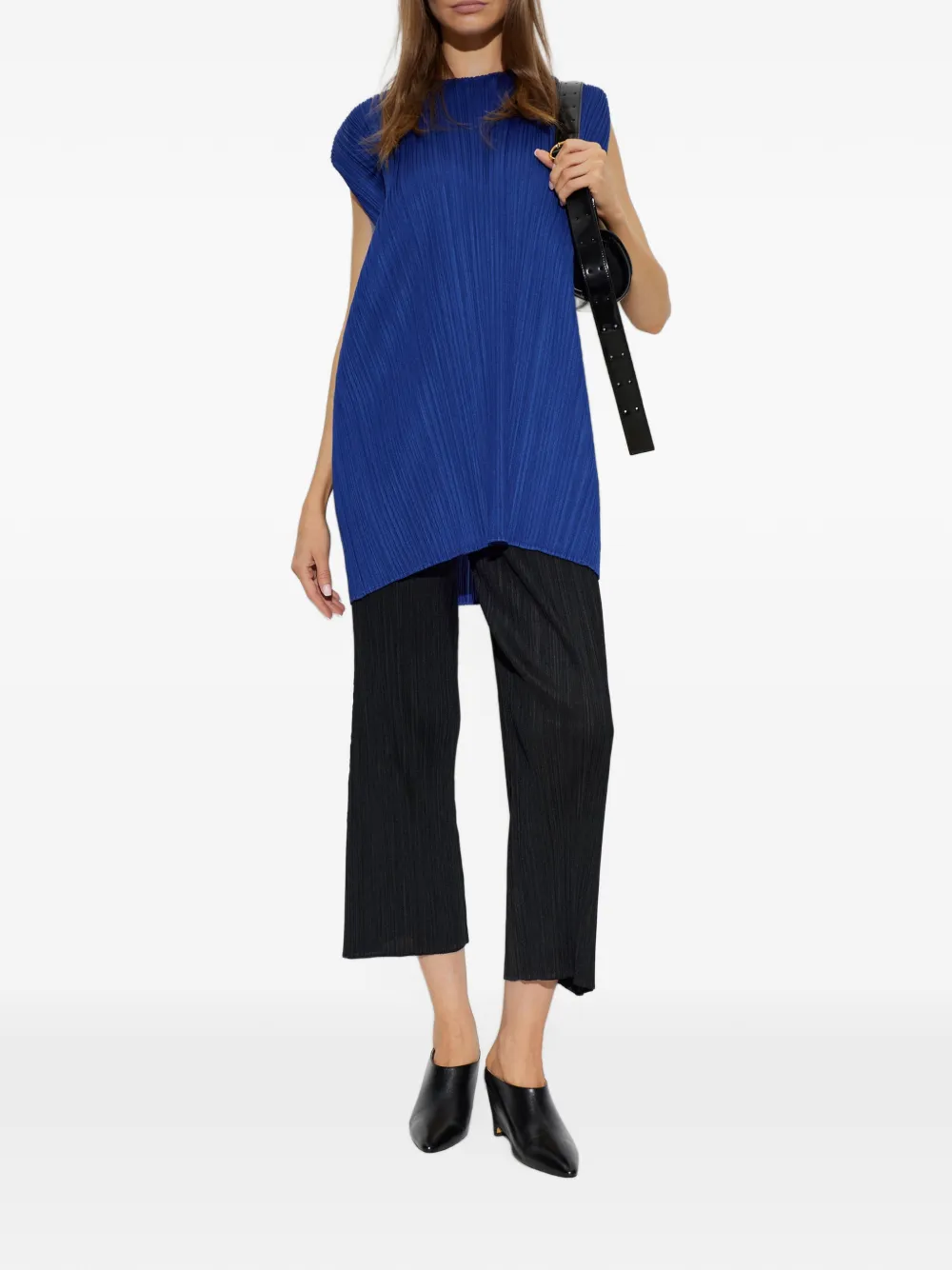 Pleats Please Issey Miyake July geplooide mini-jurk Blauw