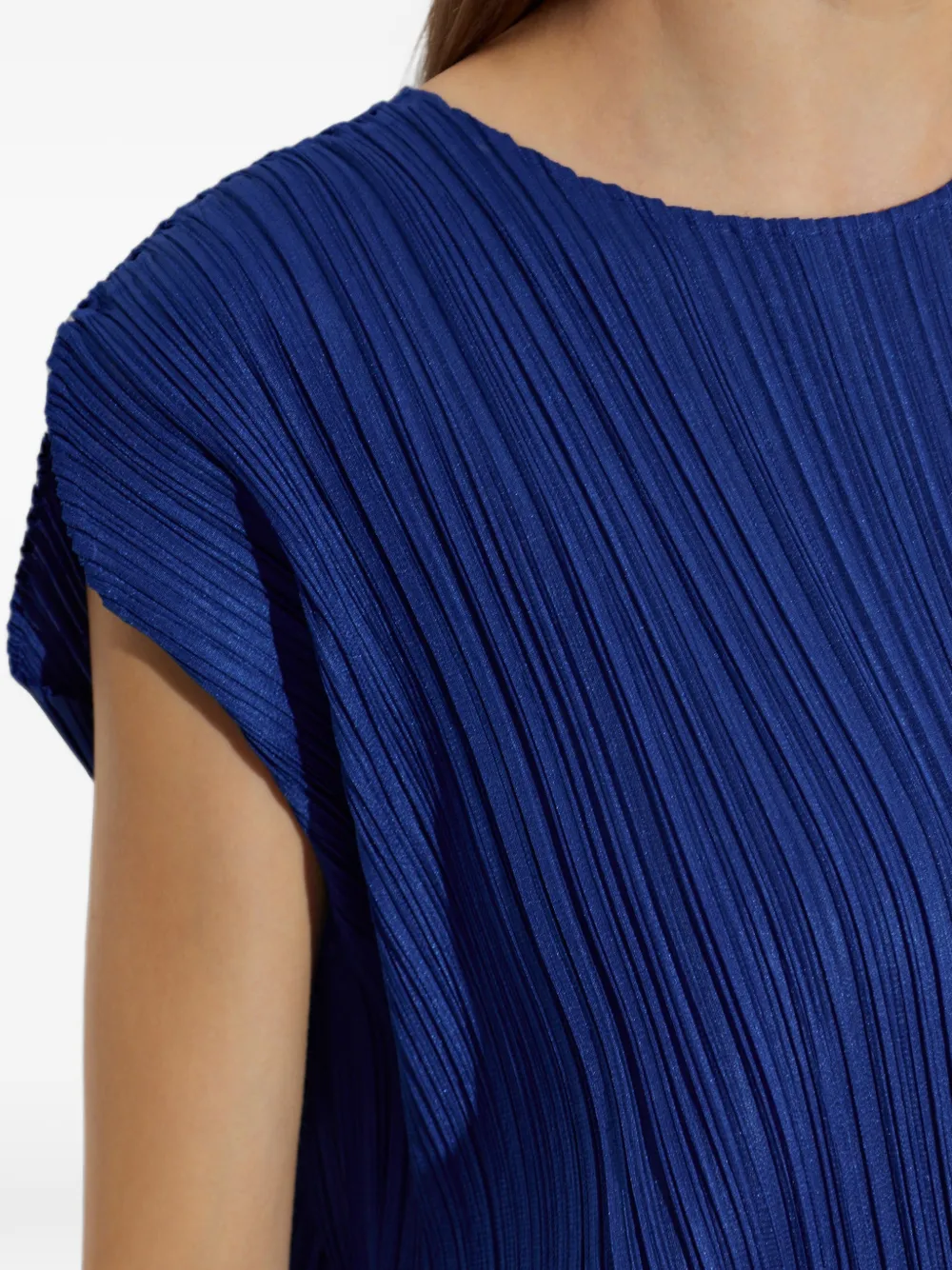 Pleats Please Issey Miyake July geplooide mini-jurk Blauw