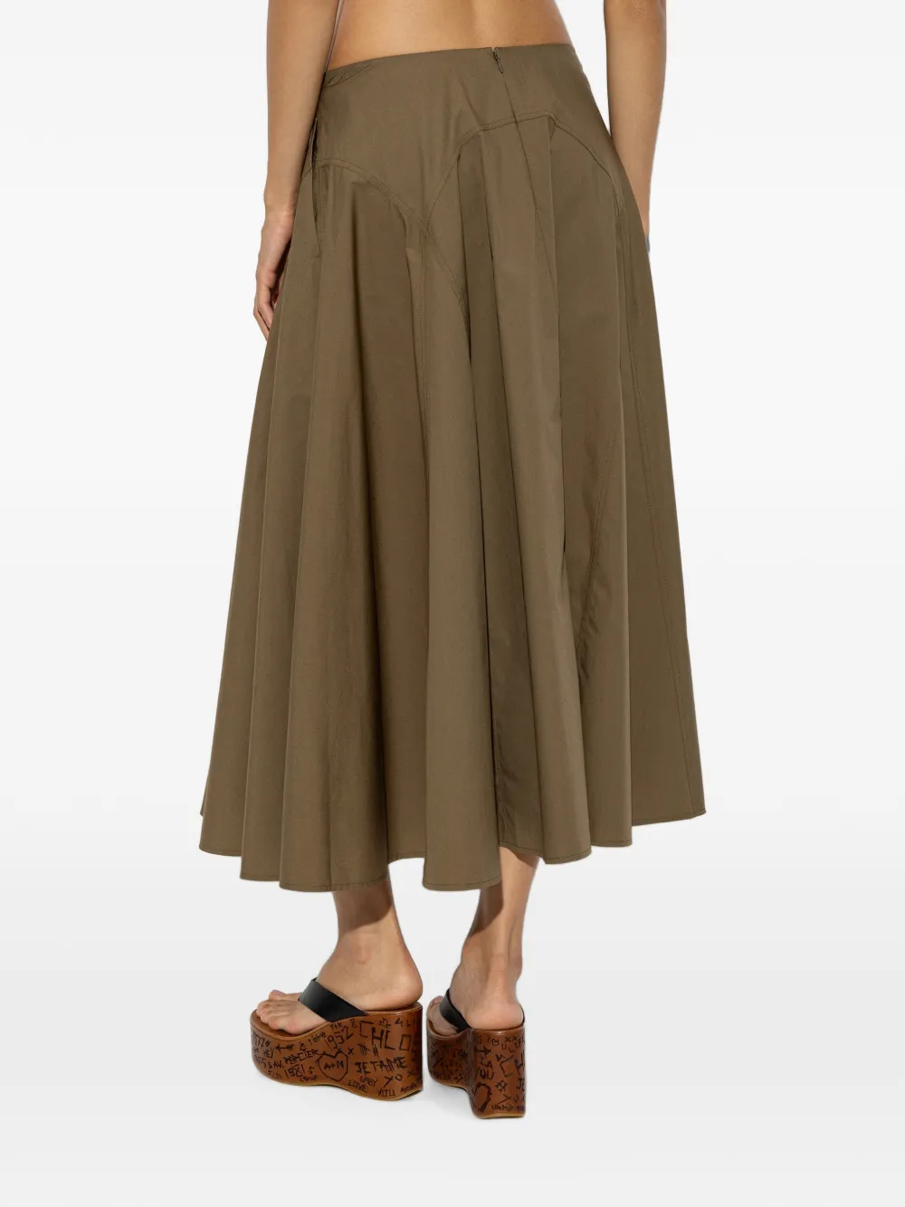 Tory Burch Katoenen popeline rok Groen