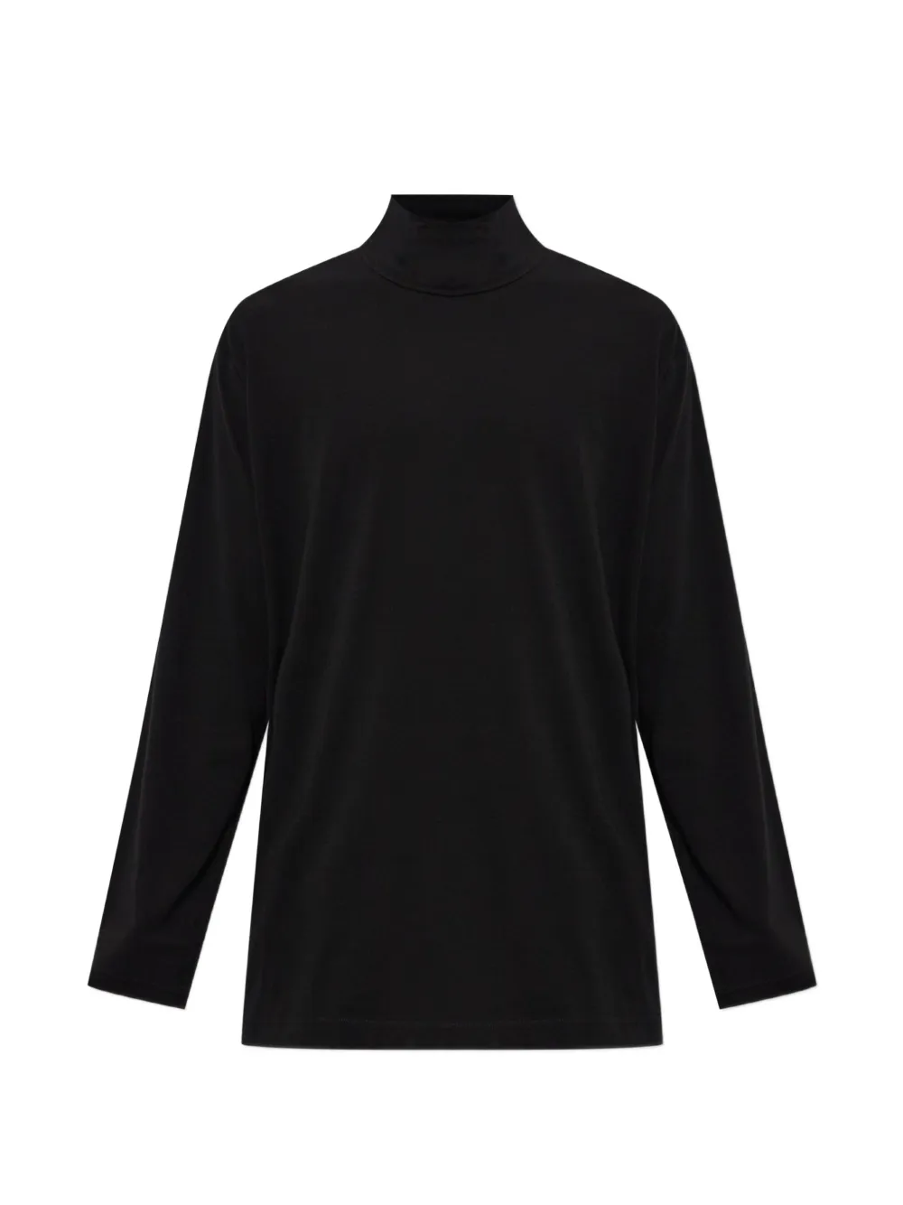 Yohji Yamamoto stand-up collar long-sleeve T-shirt - Nero