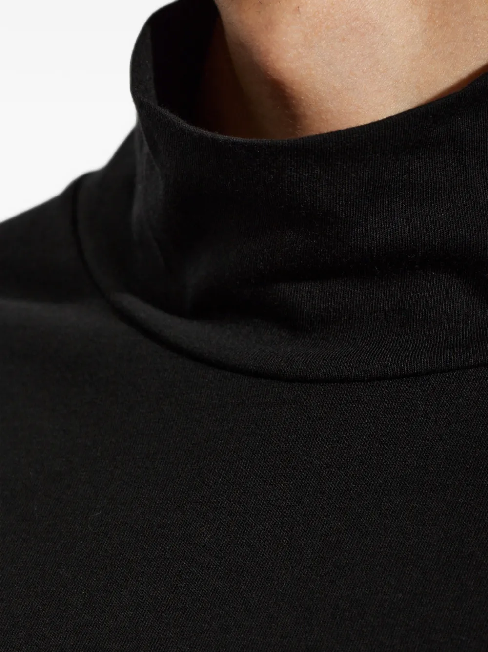 Yohji Yamamoto T-shirt met opstaande kraag Zwart