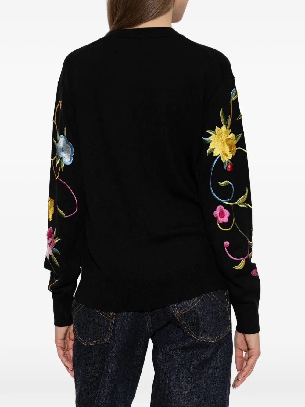 Kenzo Wildflower wollen trui Zwart