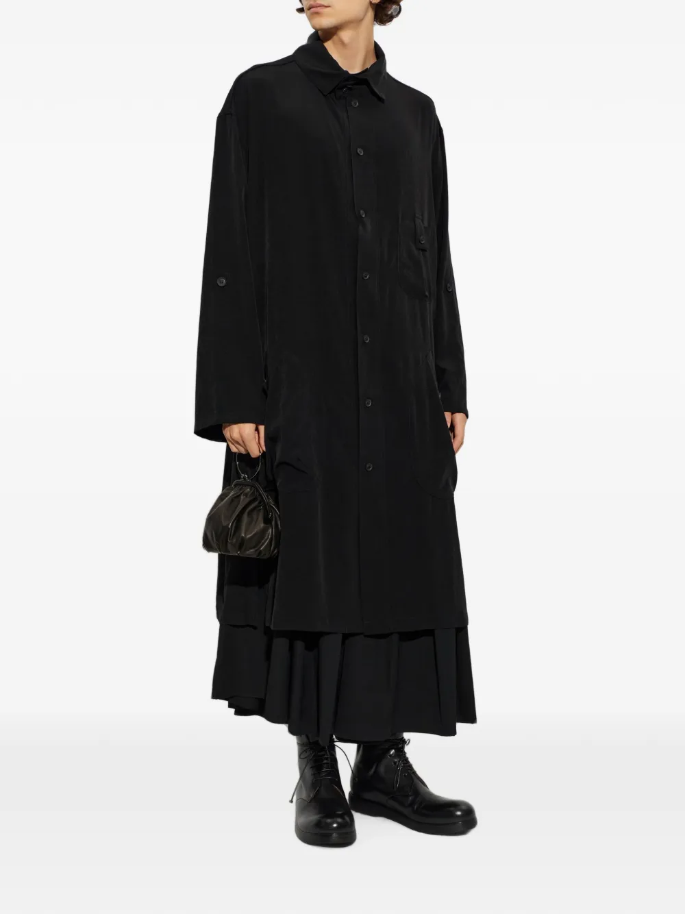 Yohji Yamamoto Button-down overhemd Zwart