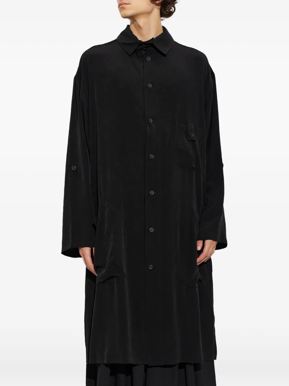 Yohji Yamamoto Button-down overhemd Zwart