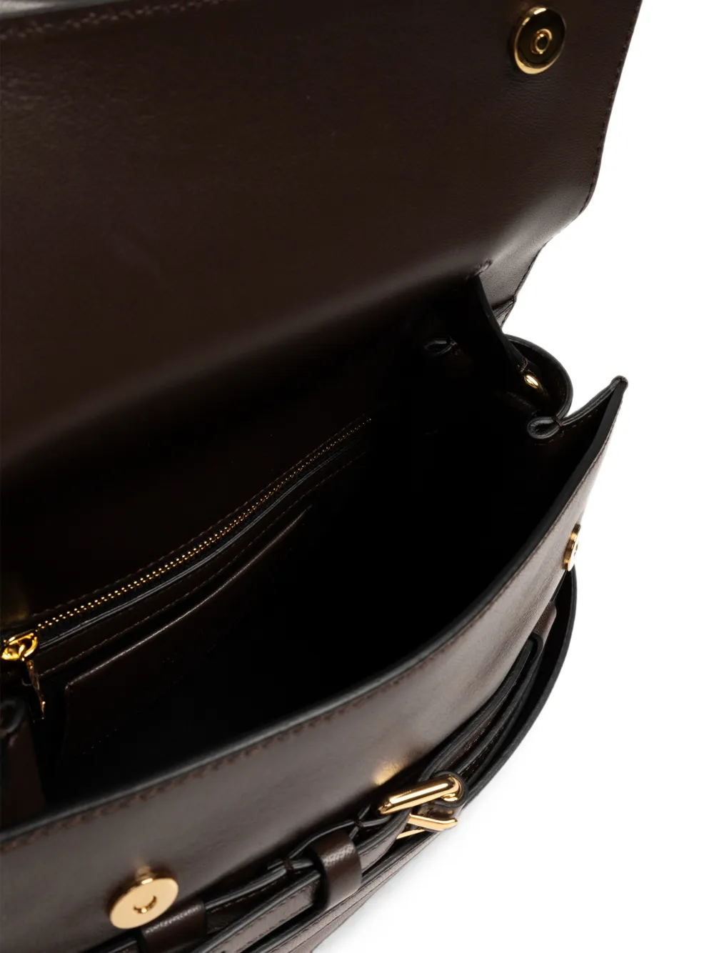 Moschino Tie Me leren shopper Bruin