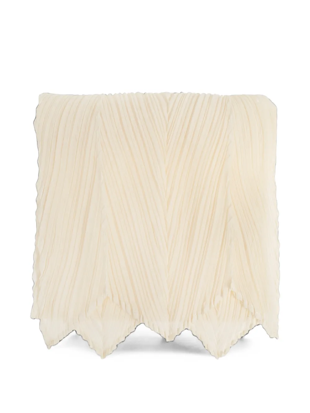 Pleats Please Issey Miyake pleated zigzag-edge scarf - Nude