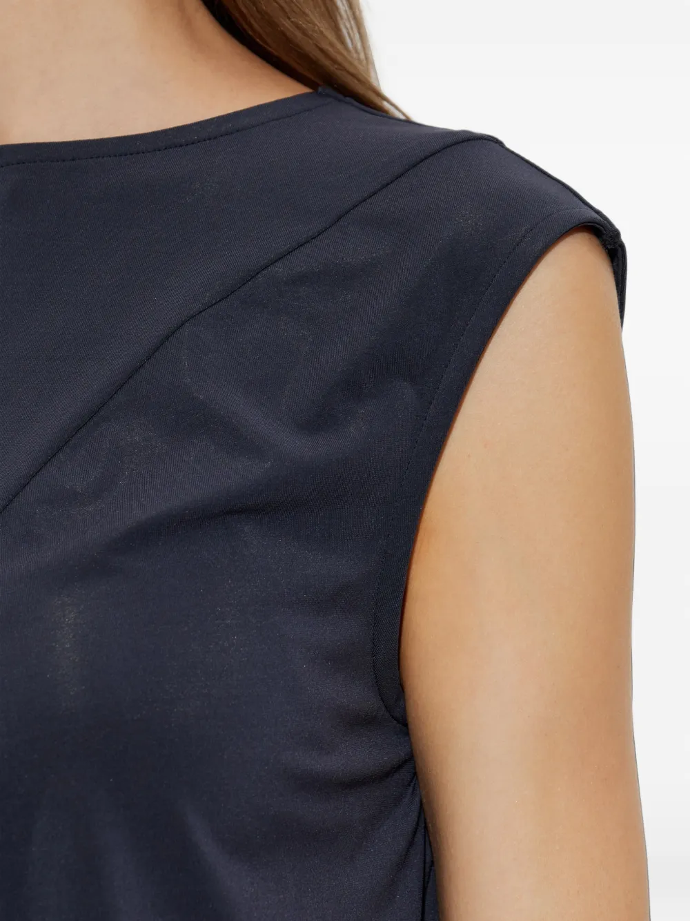 Issey Miyake Gedrapeerde mouwloze top Blauw