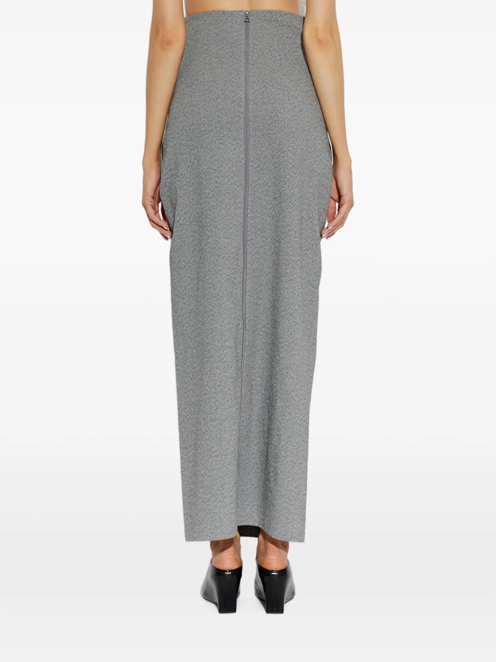 Issey Miyake Allow high-waist maxi-rok Grijs