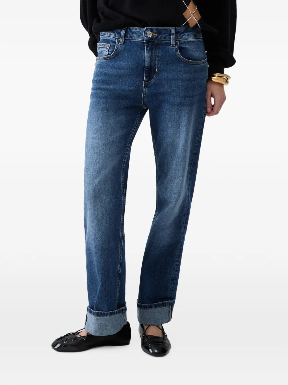 LIU JO straight jeans with cuffs - Blu