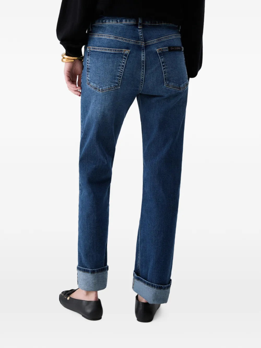 LIU JO Straight jeans met manchetten Blauw