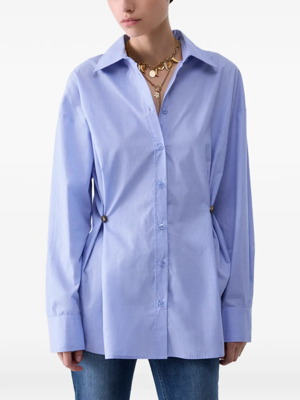LIU JO poplin shirt - Blu
