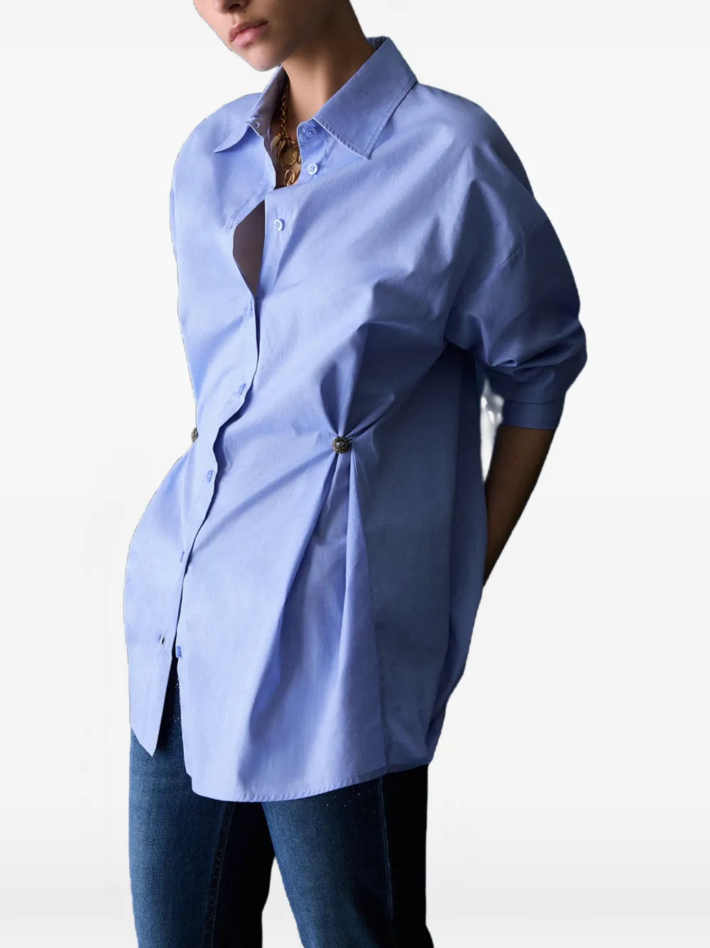LIU JO Popeline overhemd Blauw