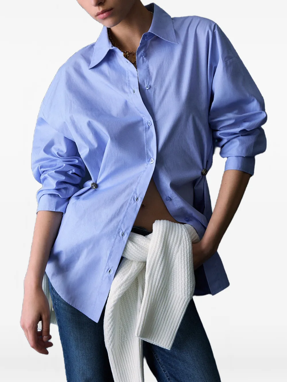 LIU JO Popeline overhemd Blauw
