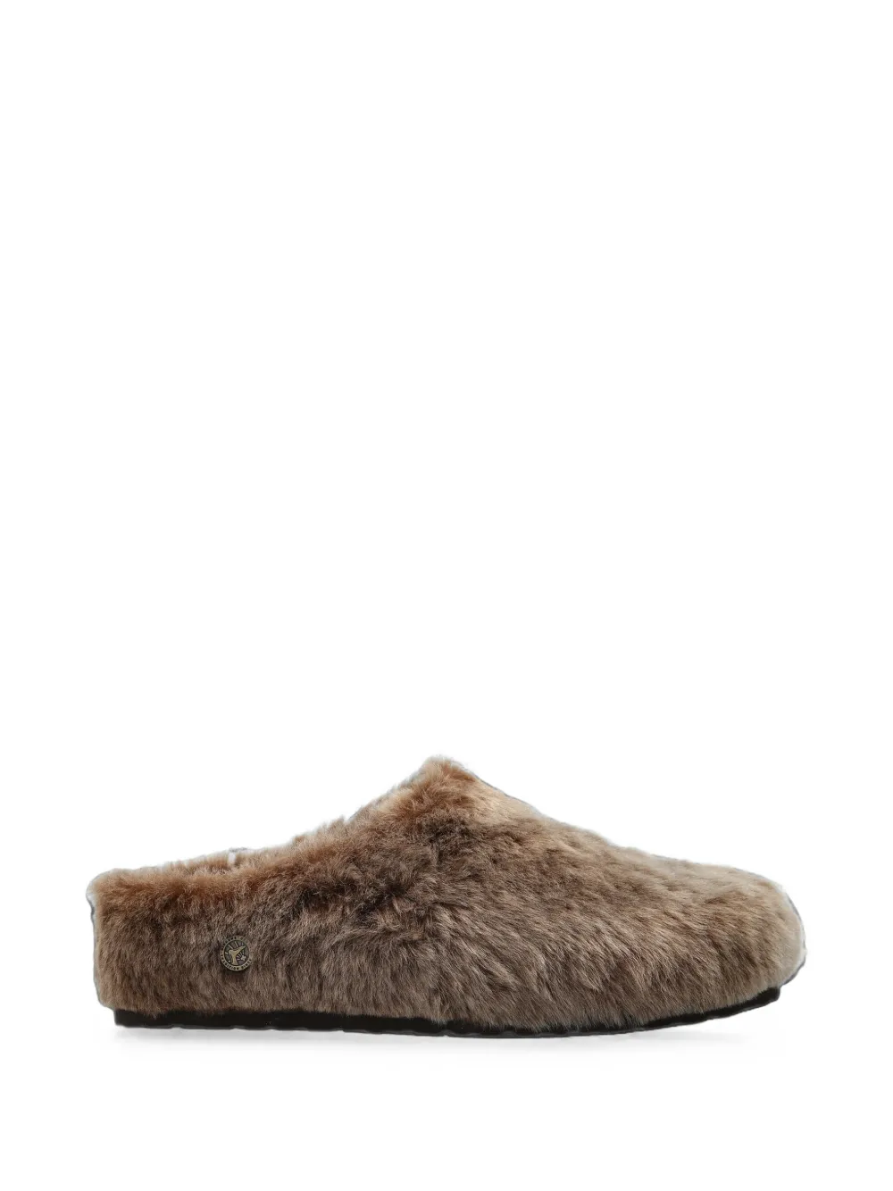Birkenstock Amsterdam Wrapped shearling mules - Marrone