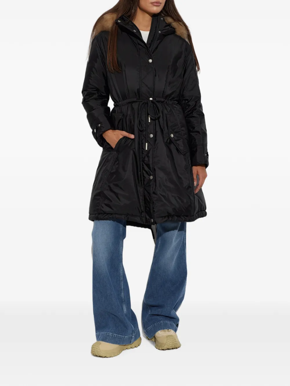 Moncler Moustique hooded parka Zwart