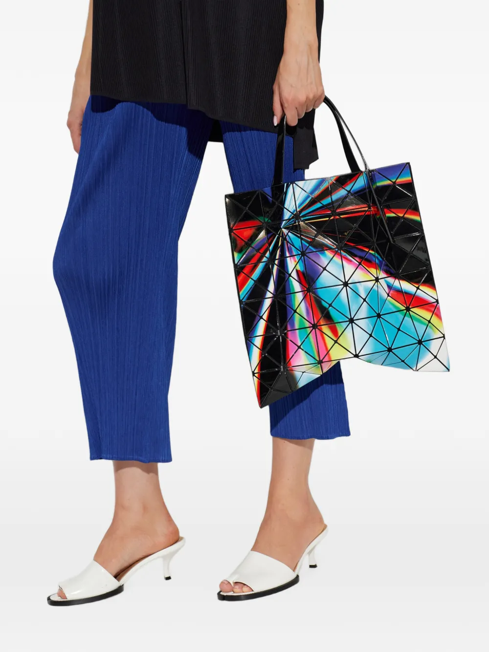 Bao Issey Miyake Warp shopper met geometrische vlakken Blauw