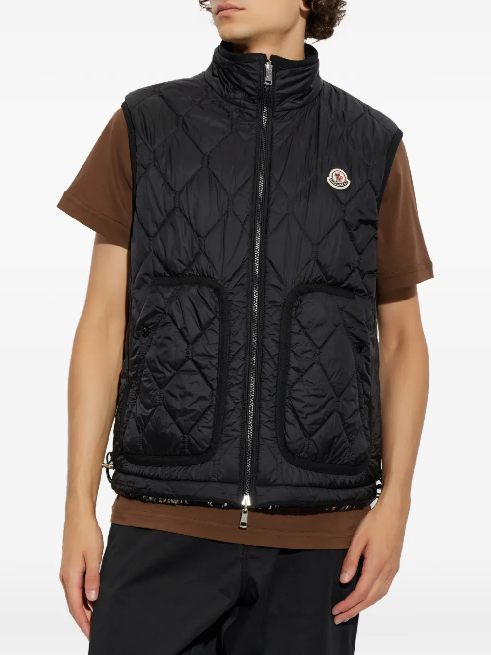 Moncler Omkeerbare bodywarmer met paisley-print Zwart