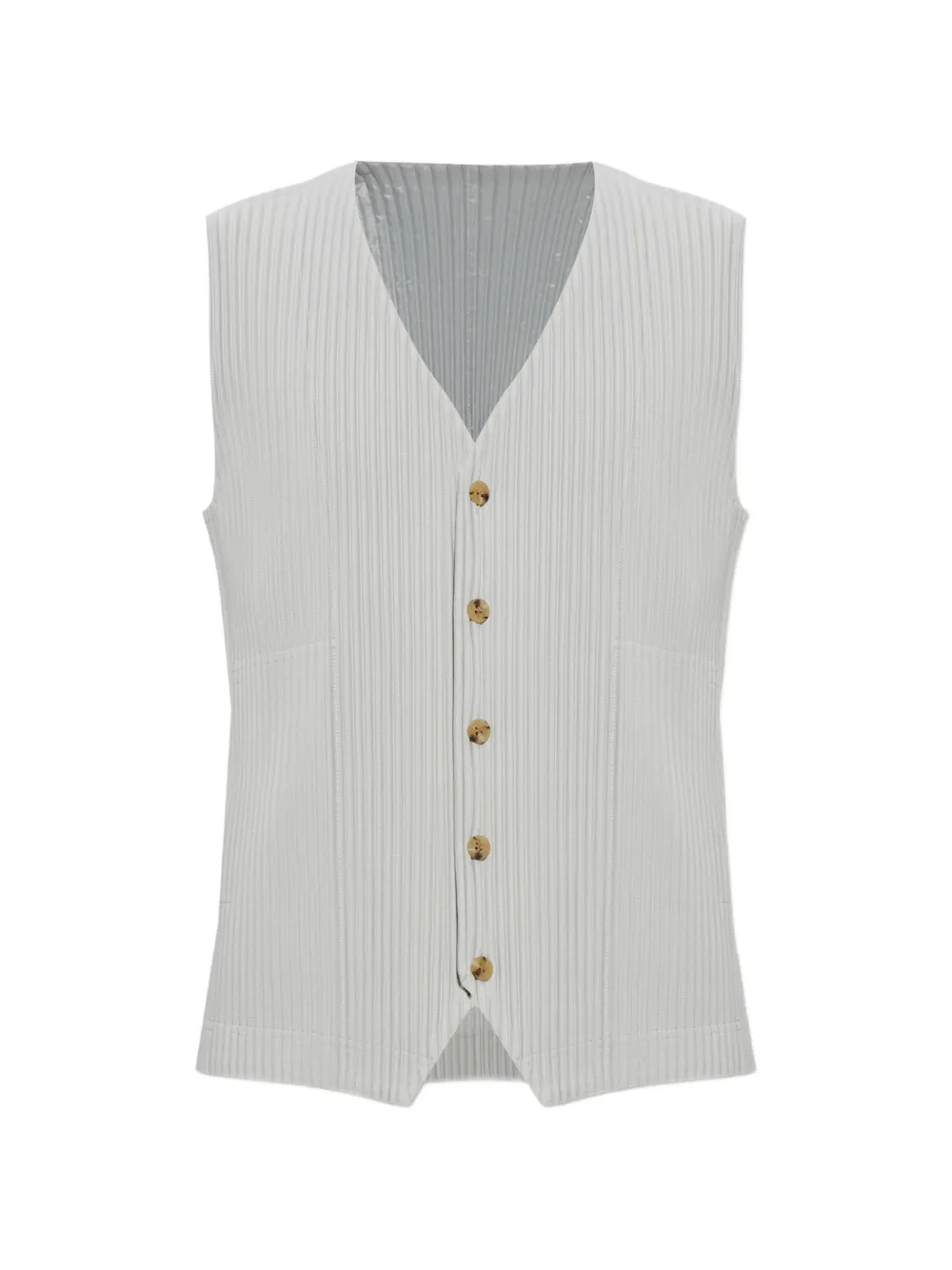 Homme Plissé Issey Miyake pleated vest - Grau