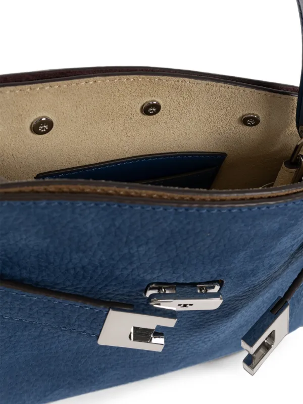 Tory Burch Petite Lee Radziwill Nubuck Double Bag | Blue | FARFETCH