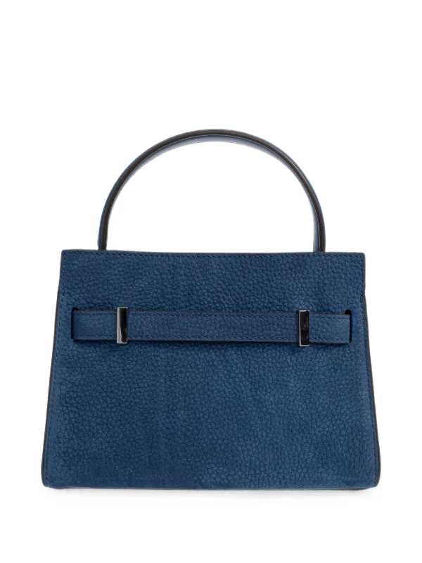 Tory Burch Petite Lee Radziwill Nubuck Double Bag | Blue | FARFETCH