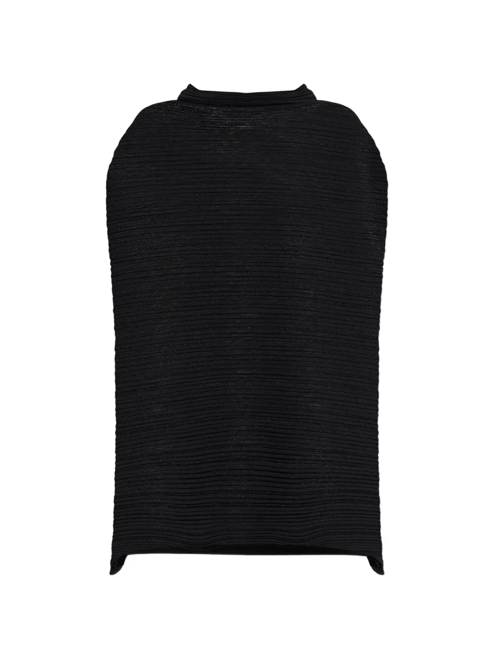 Pleats Please Issey Miyake Oversized geplooide top Zwart