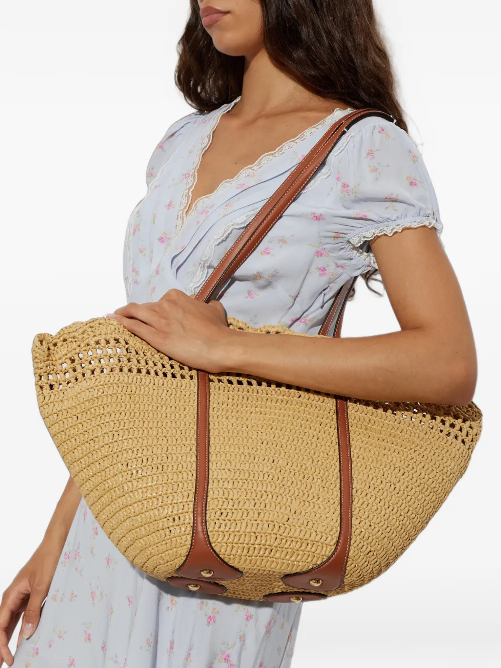 Ulla Johnson Marina raffia shopper Beige