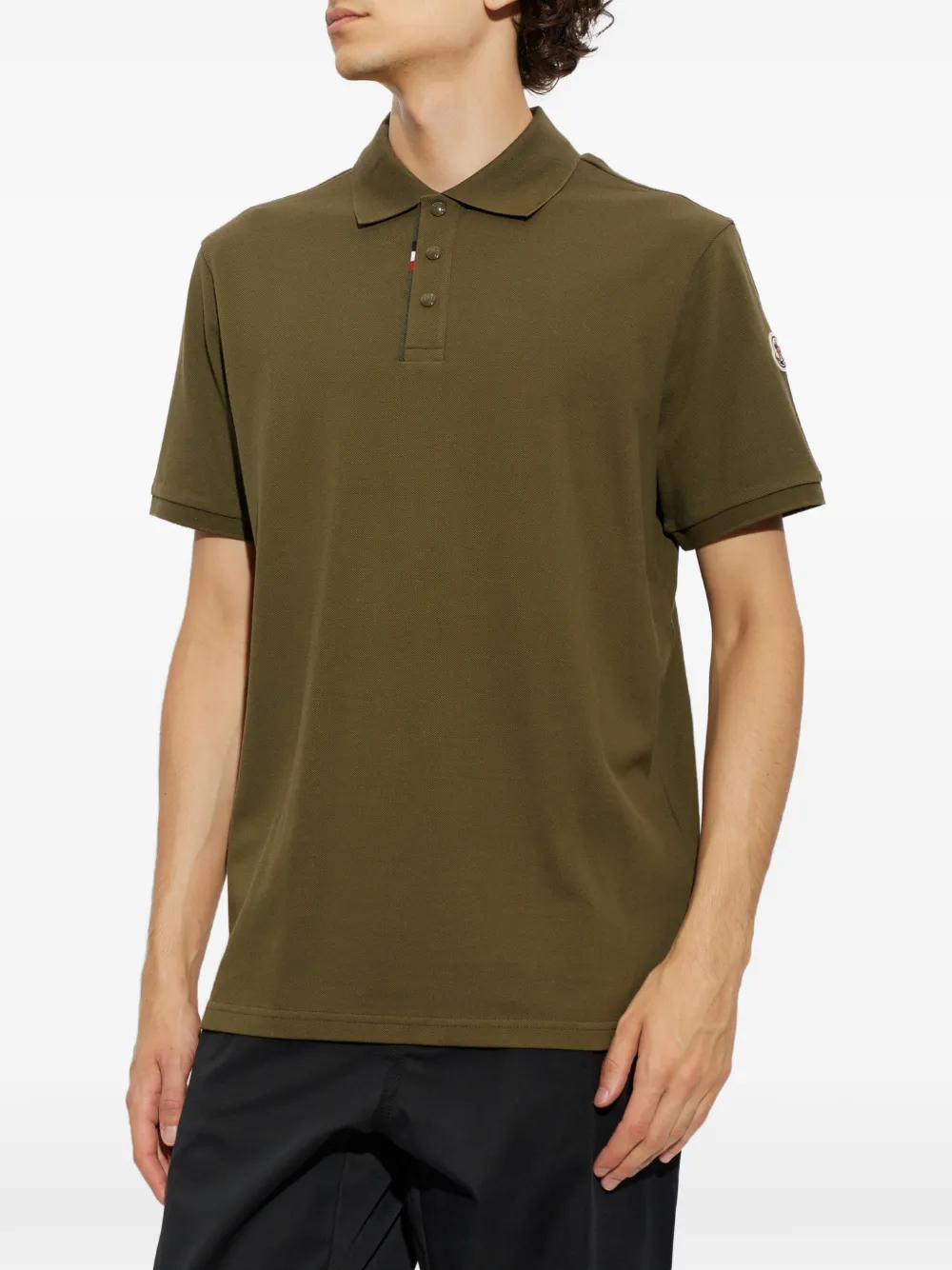 Moncler Poloshirt met logopatch Groen
