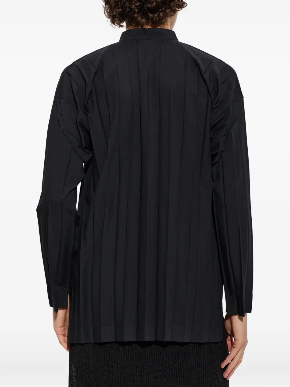 Homme Plissé Issey Miyake Geplooid overhemd Zwart
