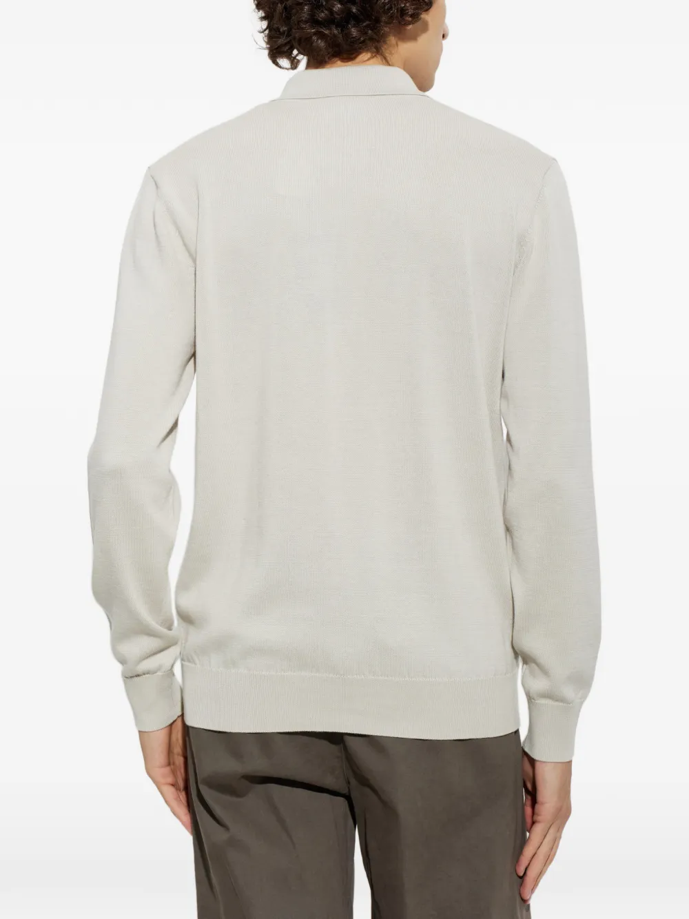 Eleventy Poloshirt met geruite afwerking Grijs