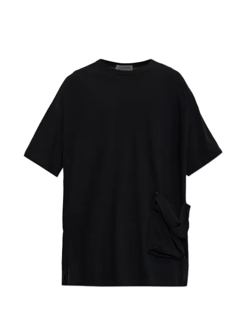 Yohji Yamamoto camiseta oversize con bolsillo drapeado