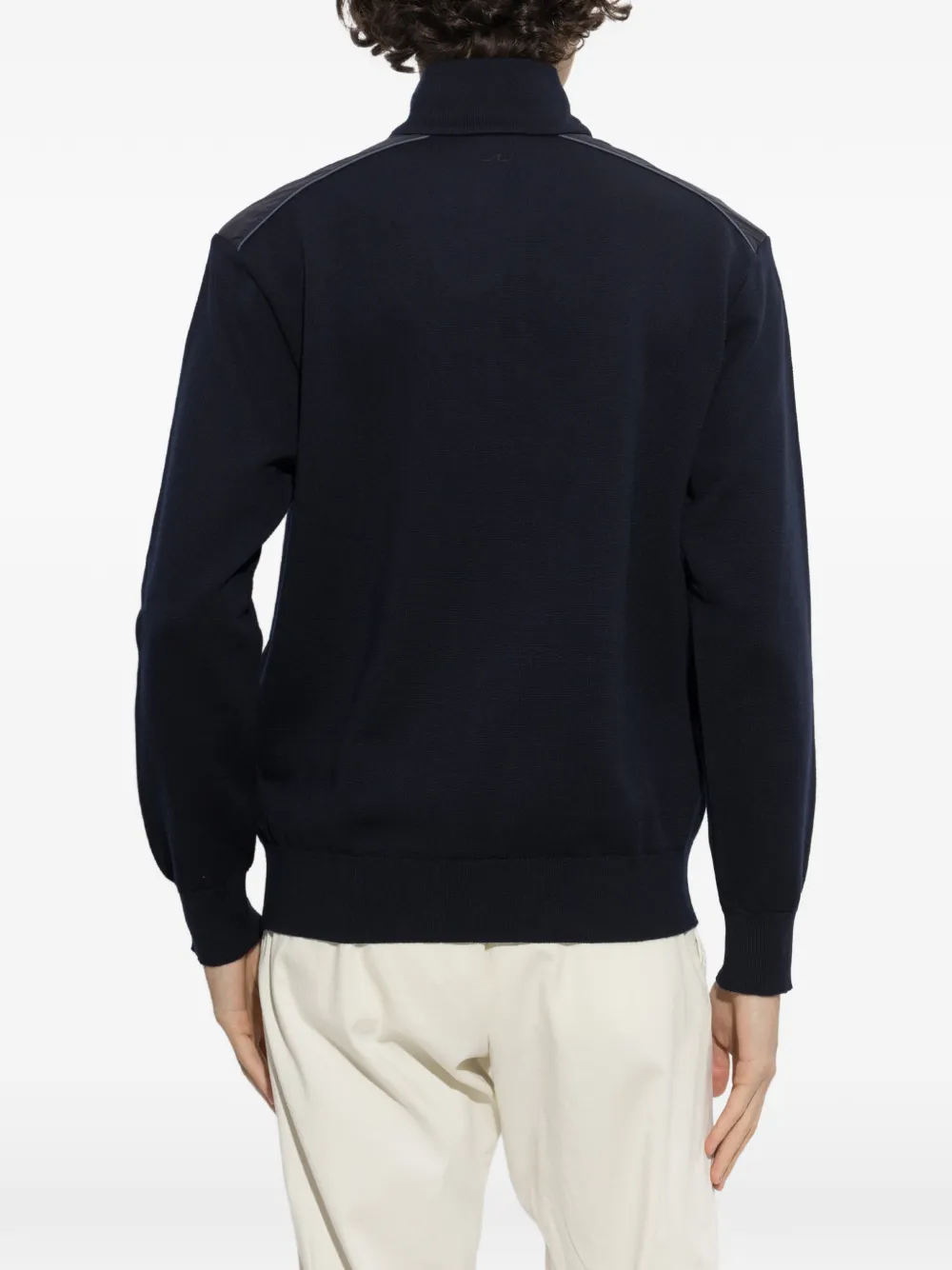 Paul & Shark Trui met opstaande kraag en rits Blauw
