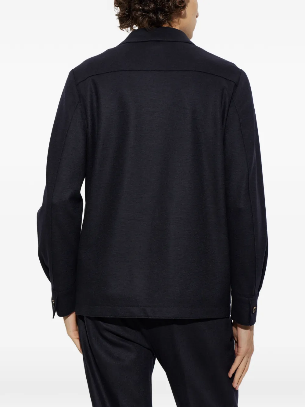 Eleventy Button-up overhemd met zakdetail Blauw