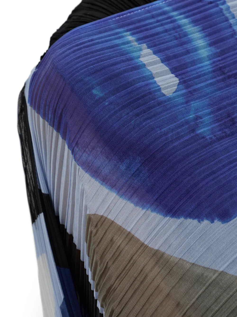 Pleats Please Issey Miyake Top met abstracte print Blauw