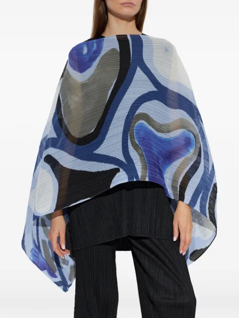 Pleats Please Issey Miyake abstract-print pleated top
