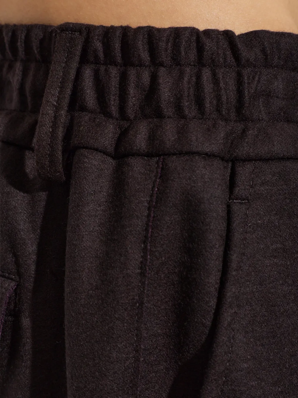 Eleventy Broek met trekkoordtailleband en omgeslagen zoom Zwart