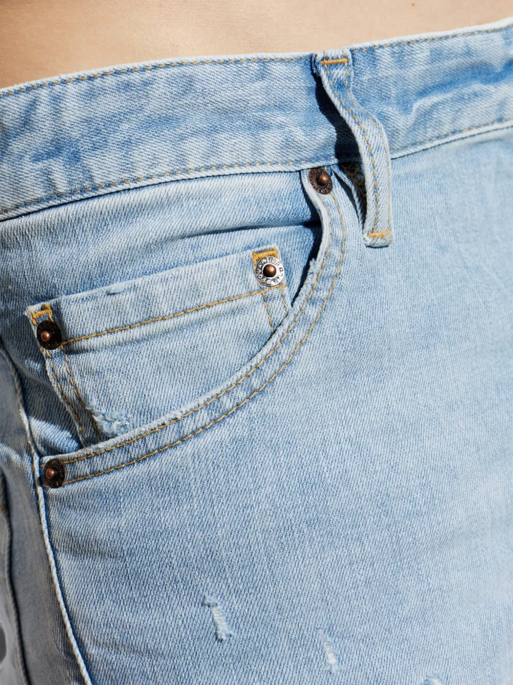 DSQUARED2 super bleached stretch skater jeans Blauw