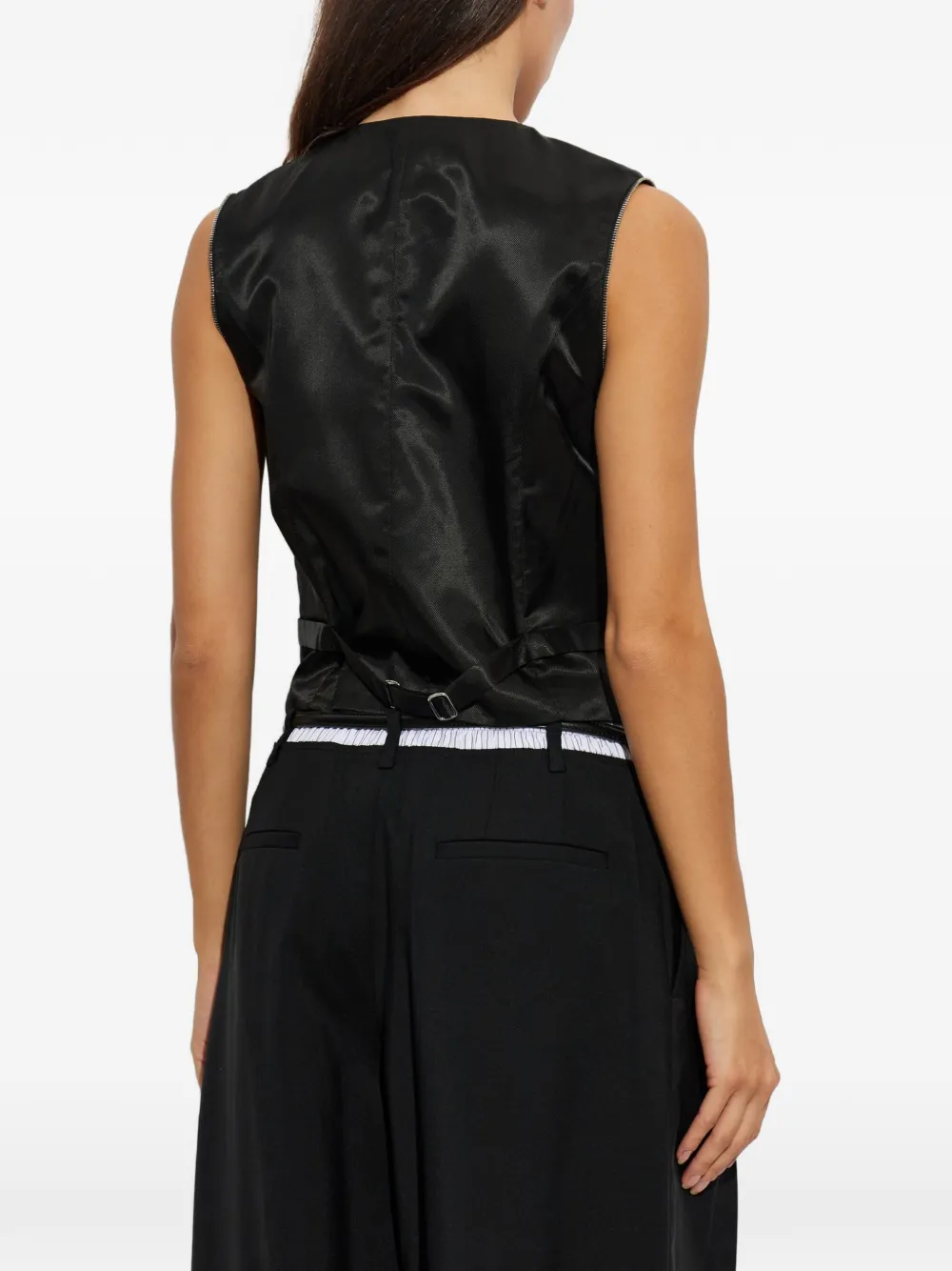 Alexander Wang Gilet met ritsdetail Zwart