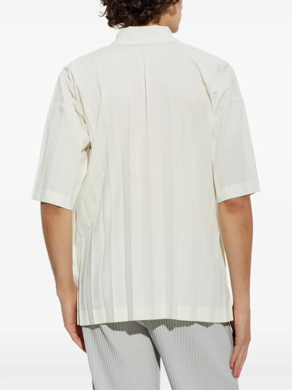 Homme Plissé Issey Miyake Gestreept overhemd Beige