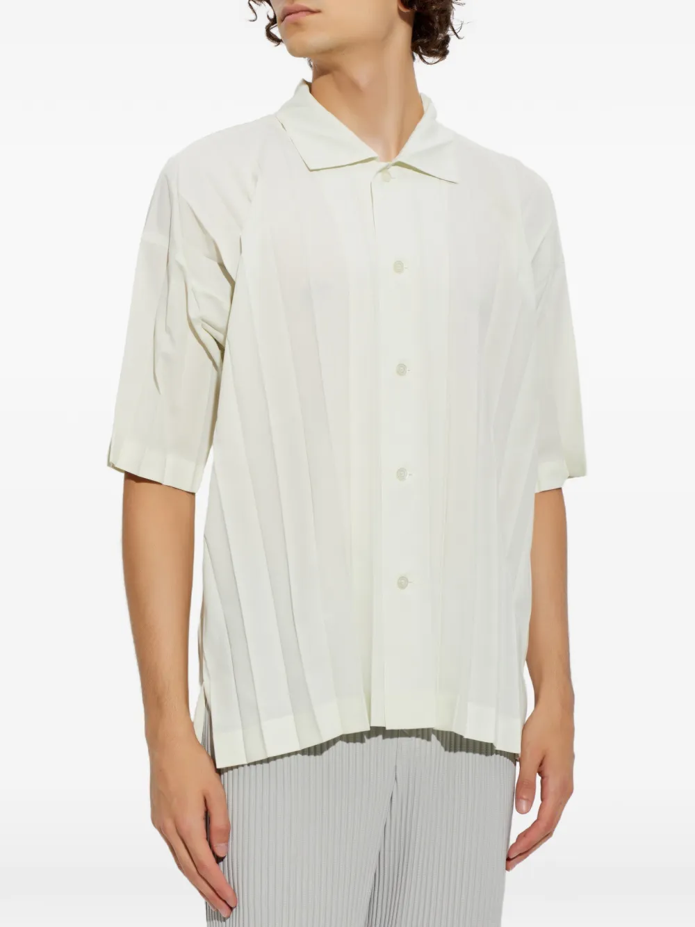 Homme Plissé Issey Miyake Gestreept overhemd Beige