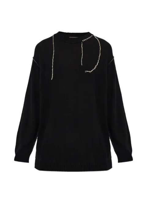 Yohji Yamamoto embroidered round-neck sweater