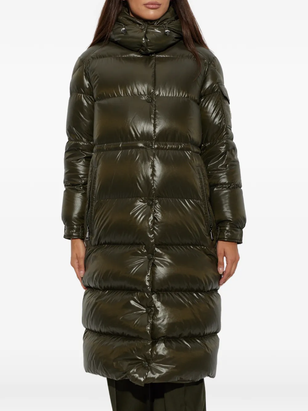 Moncler Cavettaz donsjas met capuchon Groen