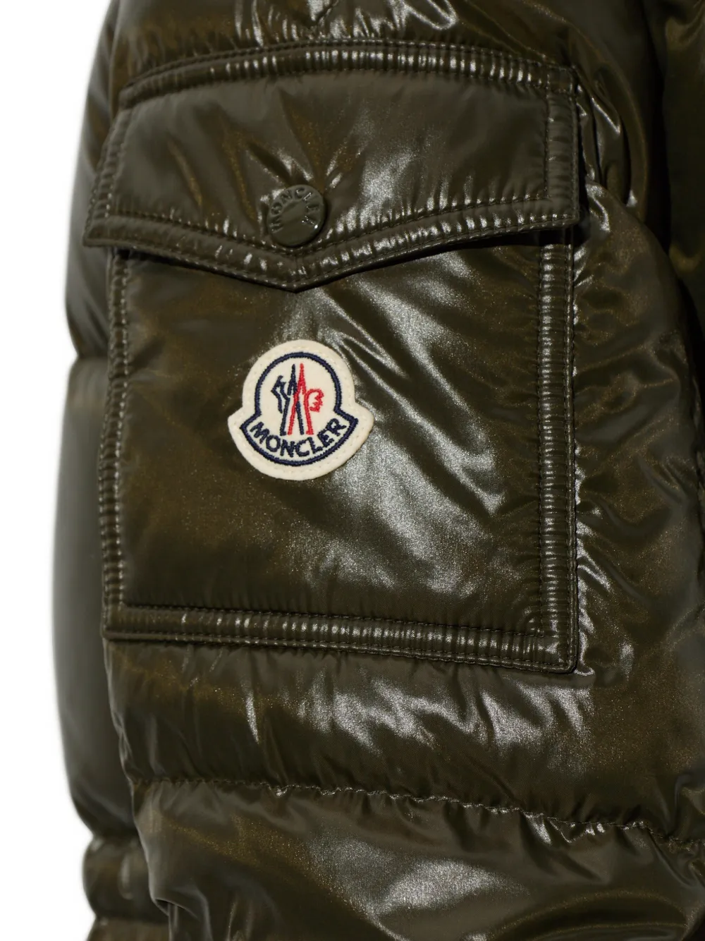 Moncler Cavettaz donsjas met capuchon Groen