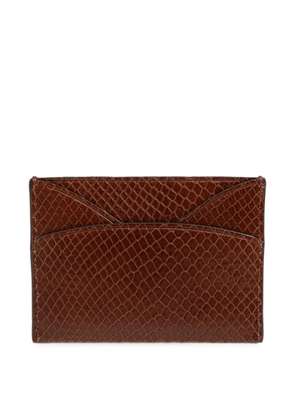 Tory Burch Romy platte pasjeshouder met slangen-reliëf Bruin
