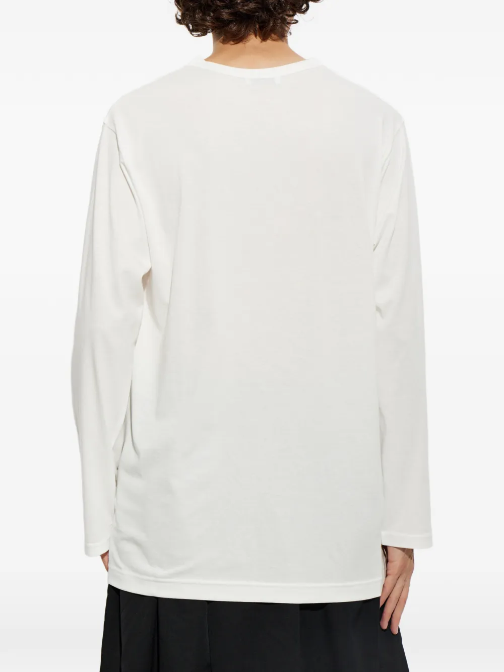 Yohji Yamamoto Top met ronde hals Wit