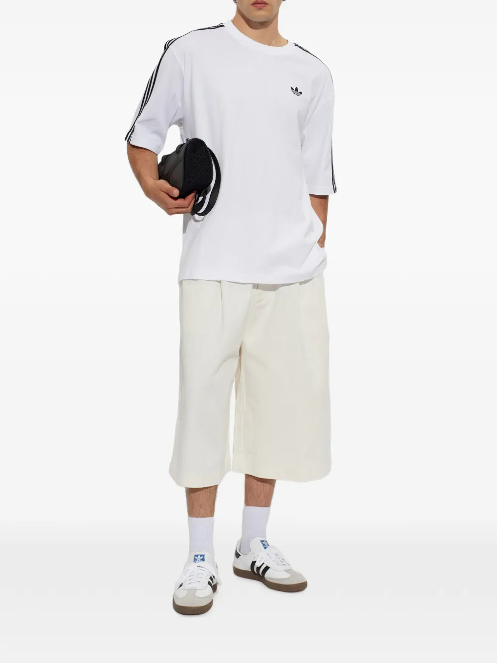 adidas Shorts met wijde pijpen Wit