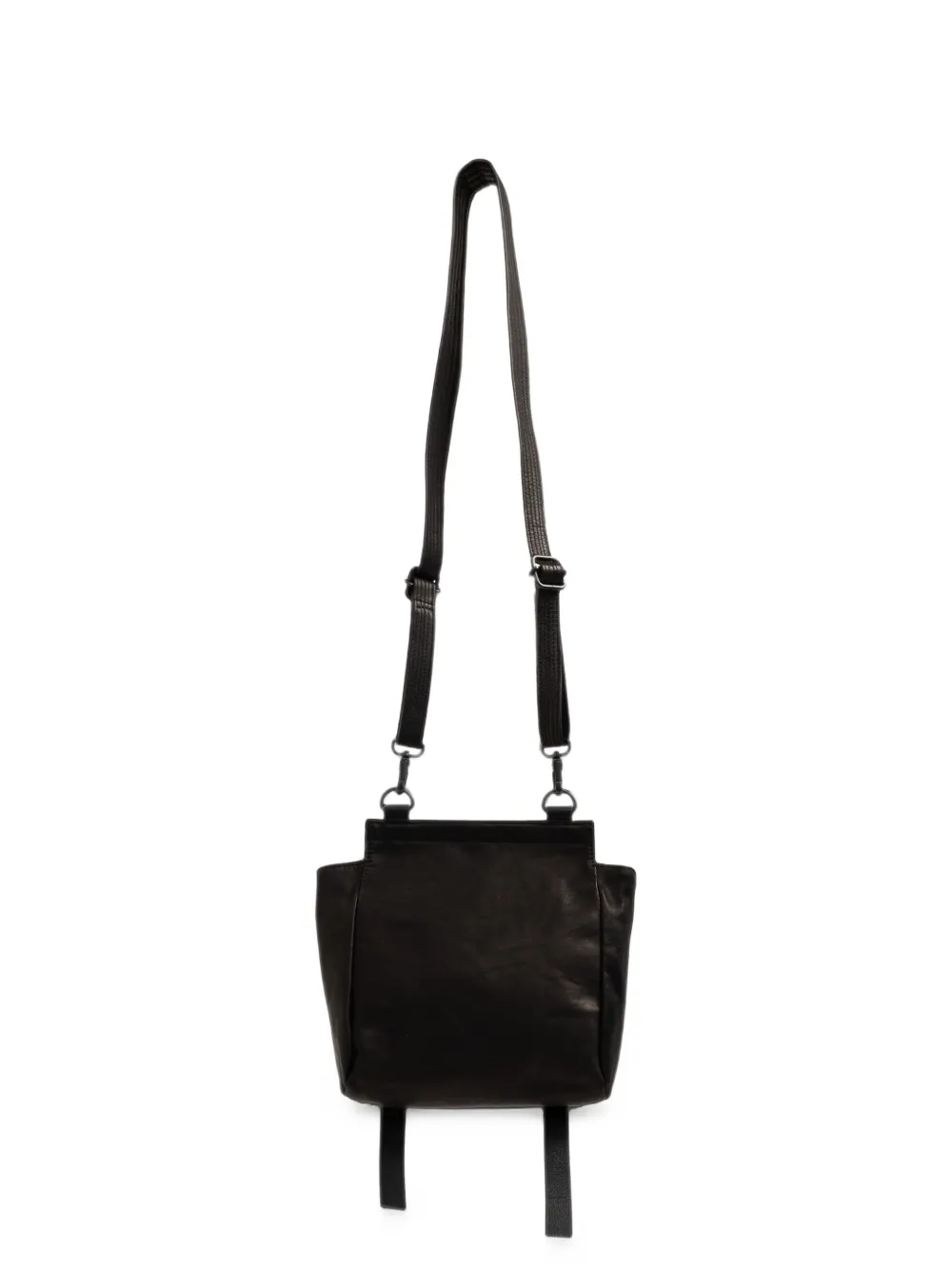 Yohji Yamamoto Borsa a spalla con fibbia - Nero