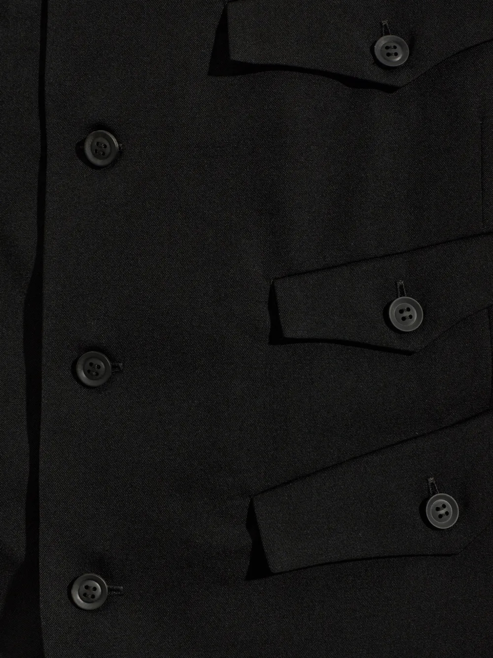 Yohji Yamamoto Asymmetrisch overhemd Zwart