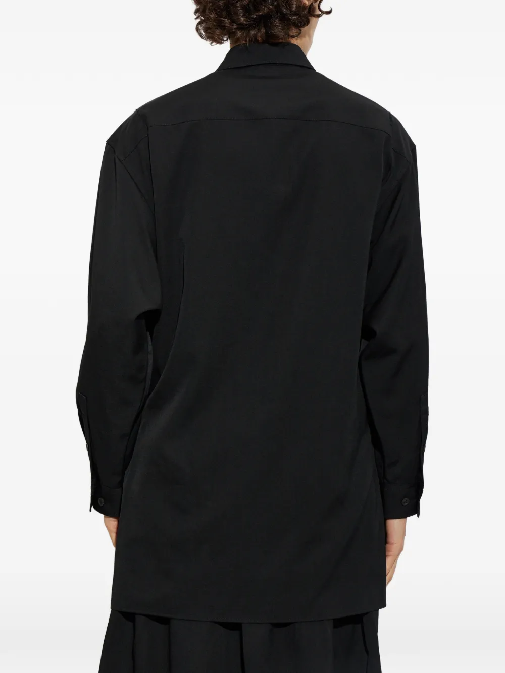 Yohji Yamamoto Asymmetrisch overhemd Zwart